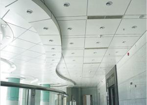 China Suspended Acoustic Decorative Drop Ceiling Tiles 2 x 2 , Weather Resistance Hook On Metal Ceiling factory