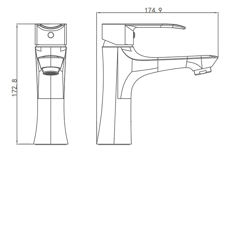 Basin Mixers Faucet Brass Single Handle Basin Mixer Taps Washroom Lavatory Hotel Toilet