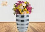 Resin Fiberglass Flower Pots Trumpet Shape Lightweight