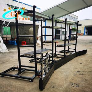 China Black Aluminium 6061 LED Wall Ground Stand Spigot Connection factory
