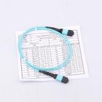 PVC LSZH Mtp Mpo Patch Cable UPC / APC 0.3dB Insertion Loss