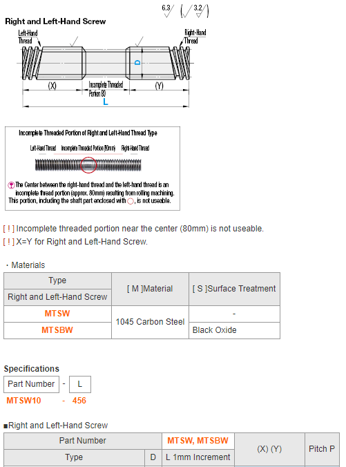 MISUMI Lead Screws - Straight Series RMTSRC32-[200-1000/1]-T[2-175/1]-Q[14 15 16 17 20 25]-S[2-168/1]-E[7-24/1] new and 100% Original