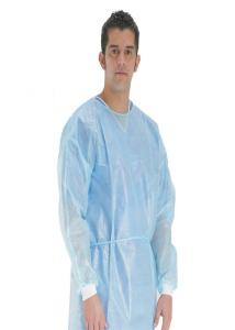 China Multicolor Medical Isolation Gowns Poly Coated With Fluid Resistant factory