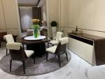 High End Solid Wood Frame White Leather Upholstery Italian Dining Chair W006D6