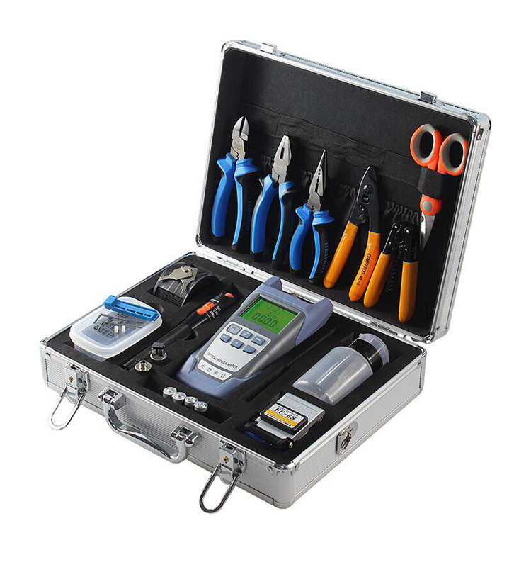 China SM MM OM3 Fiber Optic Tool Kits With Fiber Cleaver on sale