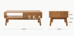 China Rectangle Solid Wood Oak Nordic Design Contemporary Coffee Tea Table factory