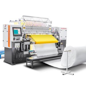 China Excellent Computerized Rotary Hook Quilting Embroidery Machine Making Textile Leather Seat Cover factory