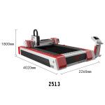 Single Bed 2513 CNC Fiber Laser Cutting Machine For Metal Sheet 1000W-20000W