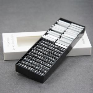 China Plastic / ABS Number Jewelry Price Tags With Gold Stand S / M / L / Xl Size factory