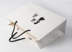 Matte Laminated White Paper Shopping Bags With Cardboard Bottom Insert
