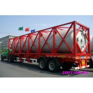 China High Strength Stainless Steel 40ft ISO Liquid Tank Container For Chemical Shipping on sale