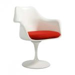 White Coffee Shop Knoll Tulip Chair , Saarinen Tulip Chair With Cushion