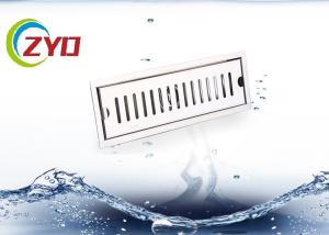 China Rectangle Fold Edge Bathroom Floor Drain Durable 316 Stainless Steel Material factory