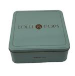 FDA Large Square Cookie Tin With Removable Lid Cookie Biscuit Cake Tin Packaging