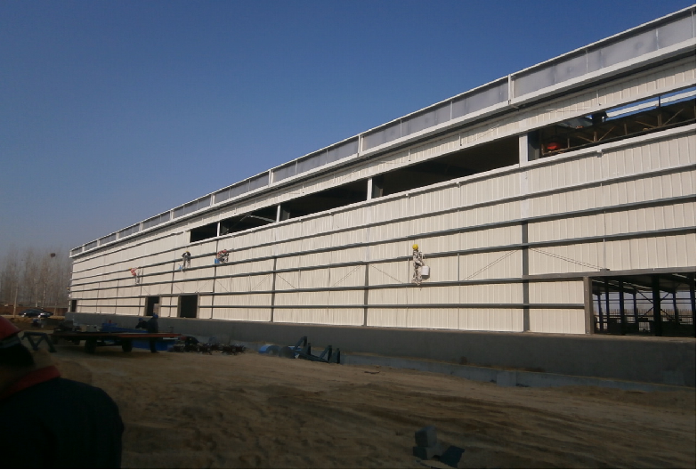 Food Workshop Q355B Steel Frame Building Construction Prefabricated Steel Packing Warehouse