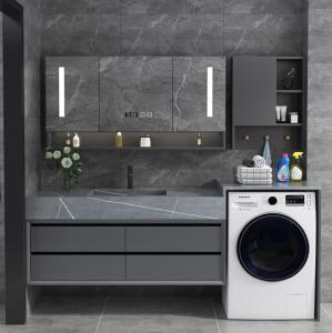 China Young Style LED Bathroom Mirror Cabinet Gray Topcoat Watertight Plywood factory