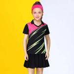 Cotton Sports Wear Clothing Tee Shirts Skirt Sets For Girls Children