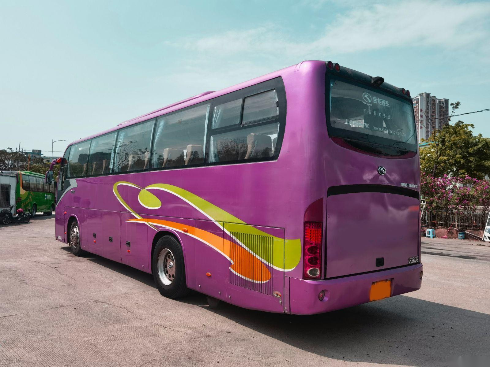 Used Kinglong Bus XMQ6117 44 Seats Rear Engine Double Doors Airbag Chassis Used Coach/Tour Bus