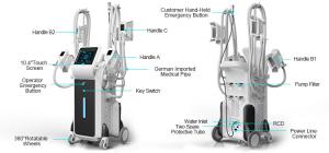 China Cool technology fat freezing machine, cryolipolysis machine 5 handles for double chin factory