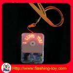 Customize logo printing Message Necklace, Flashing Led Necklaces HL-B2120