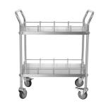 Hospital Medical Stainless Steel Surgical Trolley Adjustable Every Shelf Height