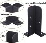 Wood Fence Pergola Post Base Brackets Adjustable Fit 1.5x1.5 2x2 2x4 4x4 Post