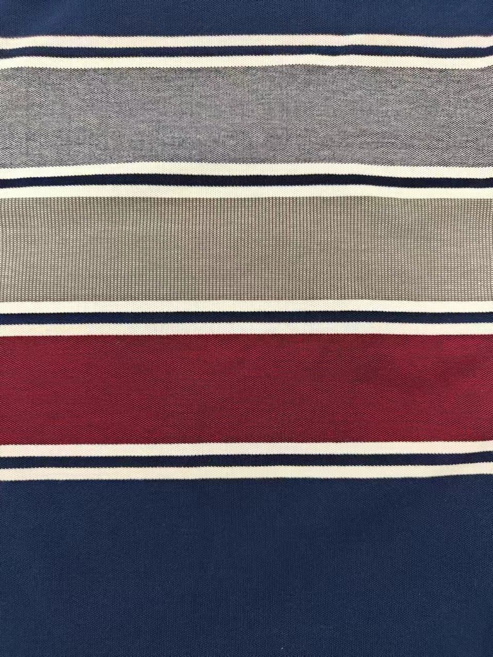 Environmentally Friendly And Healthy Durble Striped Material Fabric For Polo Shirt
