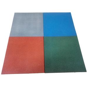 Green Outdoor Rubber Floor 20mm / 30mm / 40mm Rubber Playground Mats