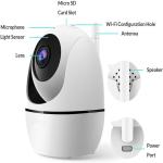 1080p Smart Surveillance Camera For Baby / Pet / Nanny With Motion Detection