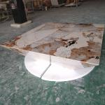 Sintered Stone Marble Top Coffee Table Rectangle Brazil Brown Simple Modern