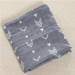 China Wearable Organic Gauze Swaddle Blanket , Baby Muslin Fabric Original Design Pattern factory
