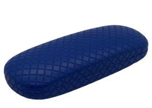 China Woven Pattern Leather Wrapped Metal Eyeglass Case factory