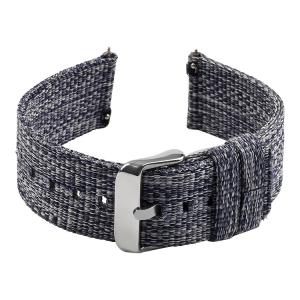 China Woven 22mm Canvas Strap Watch Band , Replacement Wrist Band Space Gray factory