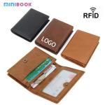 First-Layer Cowhide Credit Card Holder with Multiple Slots and Anti-Theft RFID