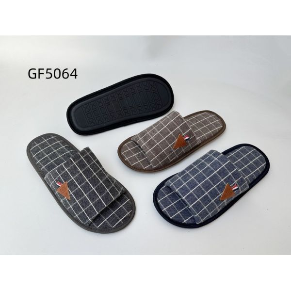 OEM Logo Warm Mens' Indoor Slippers House Shoes Slippers With Memory Foam Sock