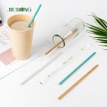 LFGB Disposable Paper Straw White And Blue Striped Food Grade For Party