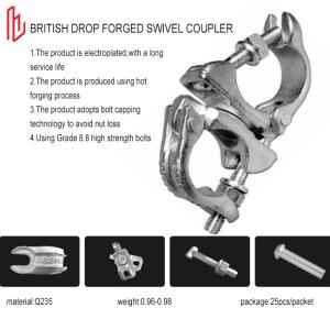 China British Drop Forged Swivel Coupler BS1139 EN74 Standard Scaffold Swivel Coupler factory