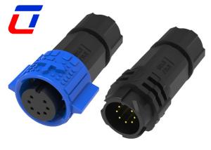 China Push Locking Outdoor Waterproof Connector PA66 M19 IP67 Connector 7 Pin factory