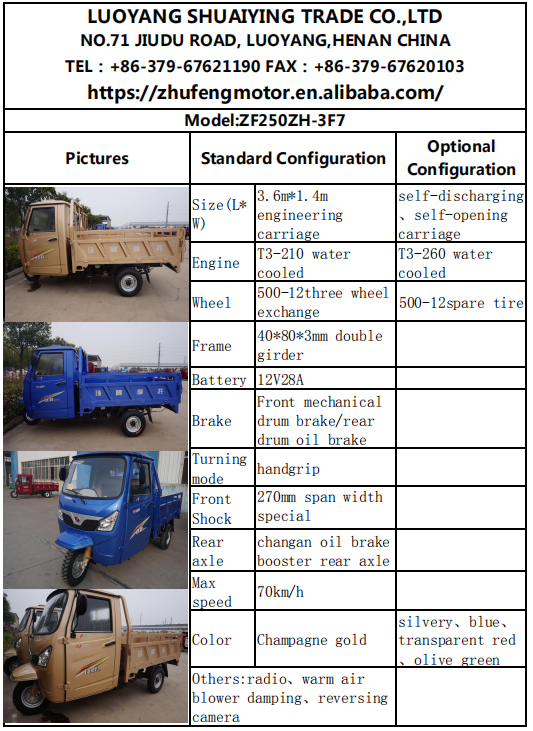 1.4m*3.6m Pedal Cargo Tricycle