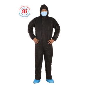 China 35gsm-70gsm Custom Polypropylene Coverall White Red Blue Green Dust Proof factory