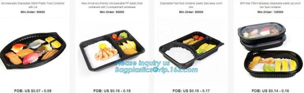 Personalized plastic food box sushi packaging tray,Food Use and Tray Type disposable plastic sushi tray,fast food tray,p