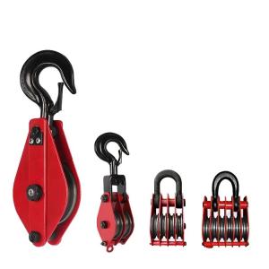 China Heavy Duty Double Sheave Snatch Lifting Pulley Block With Hook 2T on sale