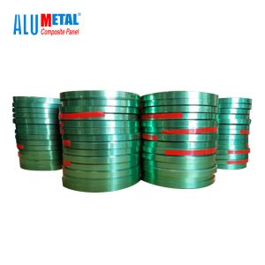 China Prepainted Coated Aluminum Strip Coil Alloy 1050 For Gutter 10MM - 1240mm factory