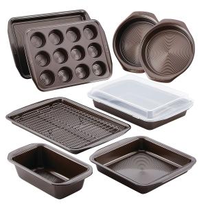 China Nonstick Bakeware 10-Piece Bakeware Set Chocolate Brown factory