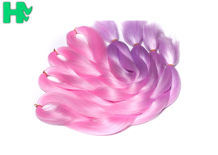 Kanekalon Ombre Color Synthetic Hair Pieces Jumbo Braiding Hair Large Stock