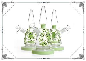 China Rock Hand Blown Bongs Showerhead Perc Bongs 9 Inches With Green Octopus factory