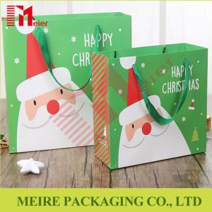 China Christmas Santa Claus Handle Paper Gift Bag Cookie Candy Bag Xmas Party Festival factory