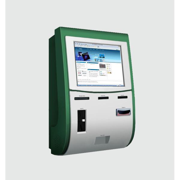 Wall Mounted Kiosk With Touch Screen / Cash coin acceptor / Card Reader / Card