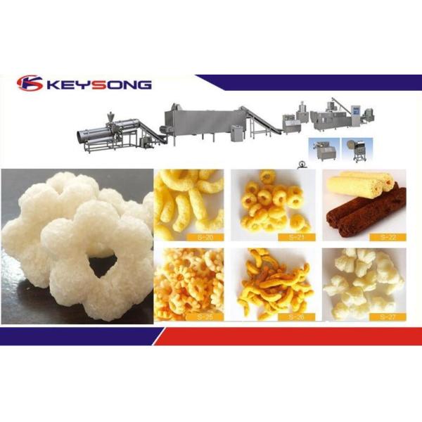 Rice Wheat Extrusion Snacks Making Machine Extruder Fully Automatic High