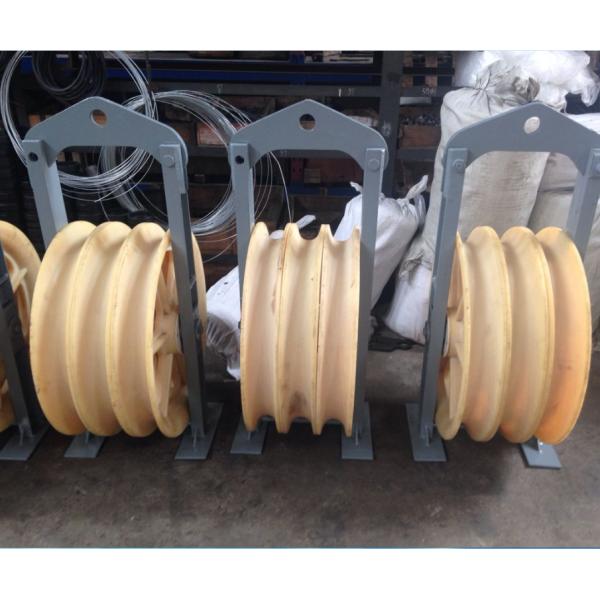 SHSQN660 large diameter stringing block with three wheels nylon wheel transmissi